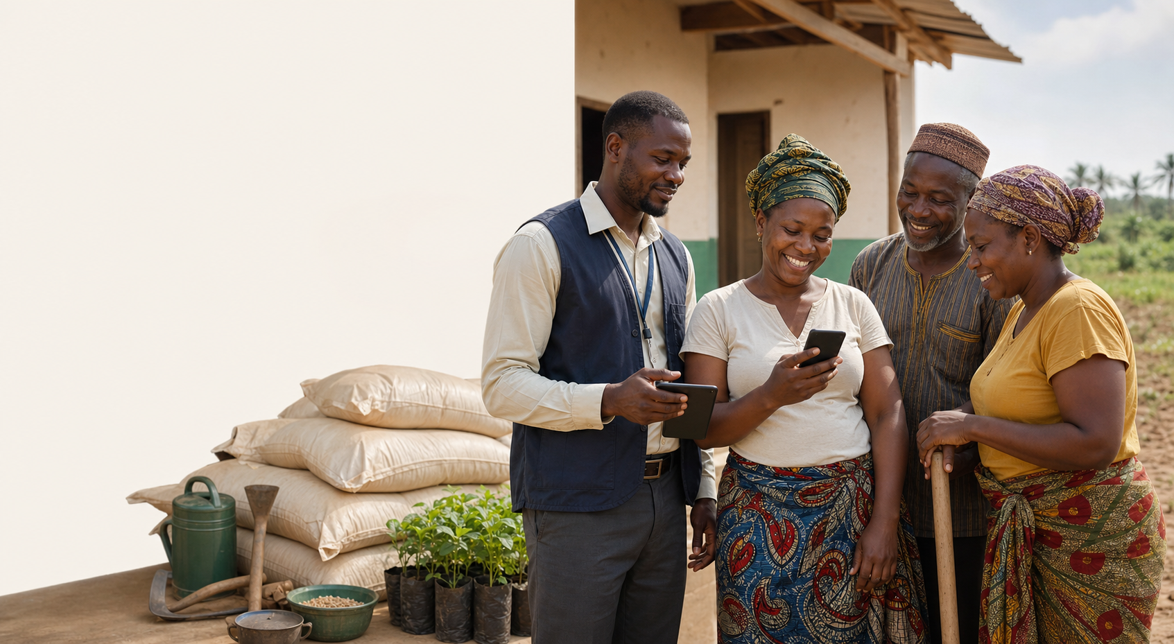 Agriculture cooperative receiving seed fund support through a mobile wallet